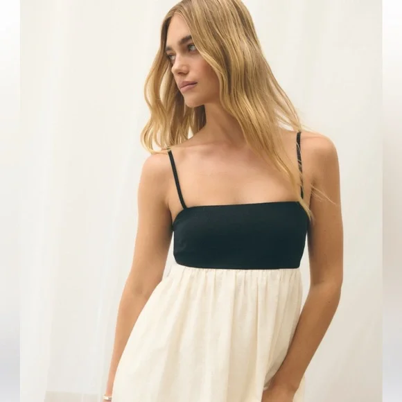 Tie-Back Babydoll Maxi Dress